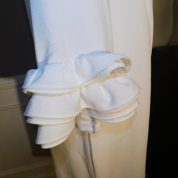 Ivory Ruffle Cuff Dress - 12 - BRAND NEW - Picture 4 of 6